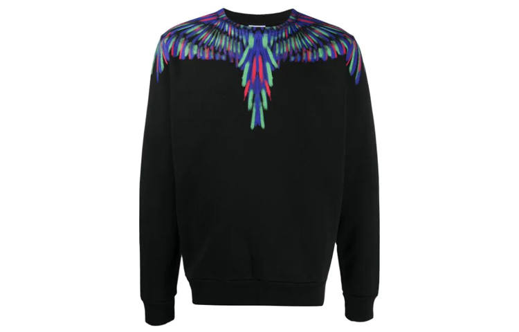 Marcelo Burlon Marcelo Burlon Sweatshirts Men's Black Crew Neck Moderate Regular