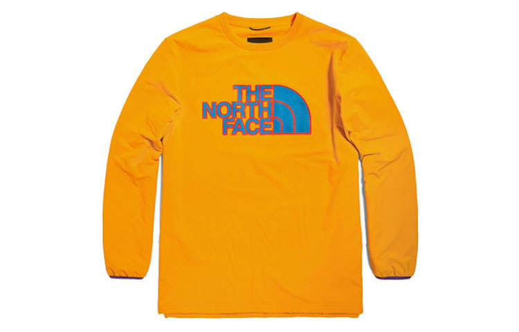 THE NORTH FACE Sweatshirts Unisex Yellow Crew Neck Moderate Regular