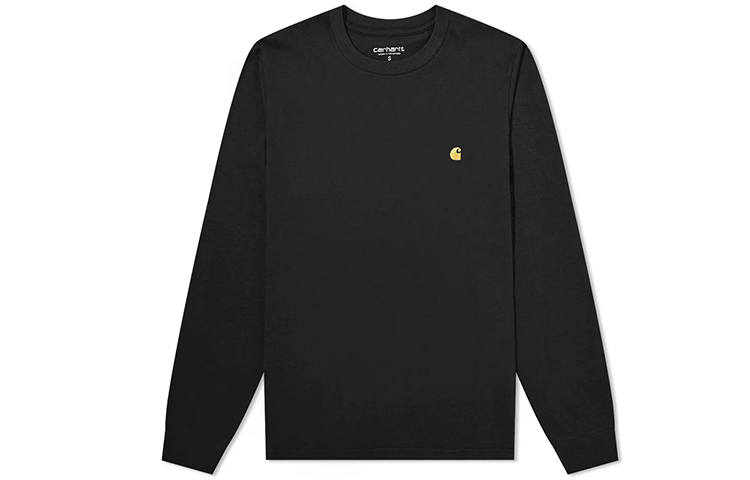 Carhartt WIP T Shirts Men's Black Crew Neck Moderate Straight Fit
