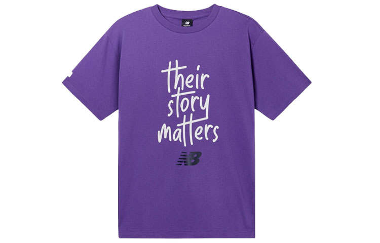 New Balance New Balance T Shirts Unisex Purple Crew Neck Moderate Straight Fit