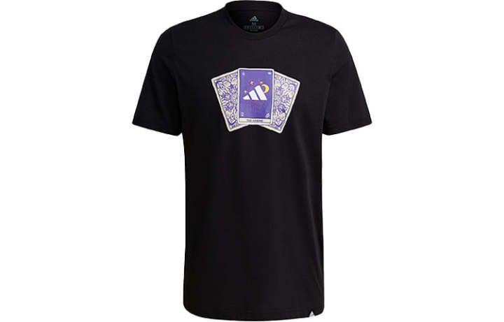 Adidas Adidas T Shirts Men's Black Crew Neck Moderate Straight Fit