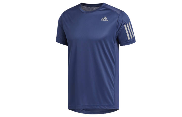 Adidas Adidas T Shirts Men's Navy Blue Crew Neck Moderate Straight Fit