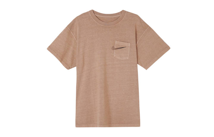 Nike Nike T Shirts Men's Khaki Crew Neck Moderate Straight Fit