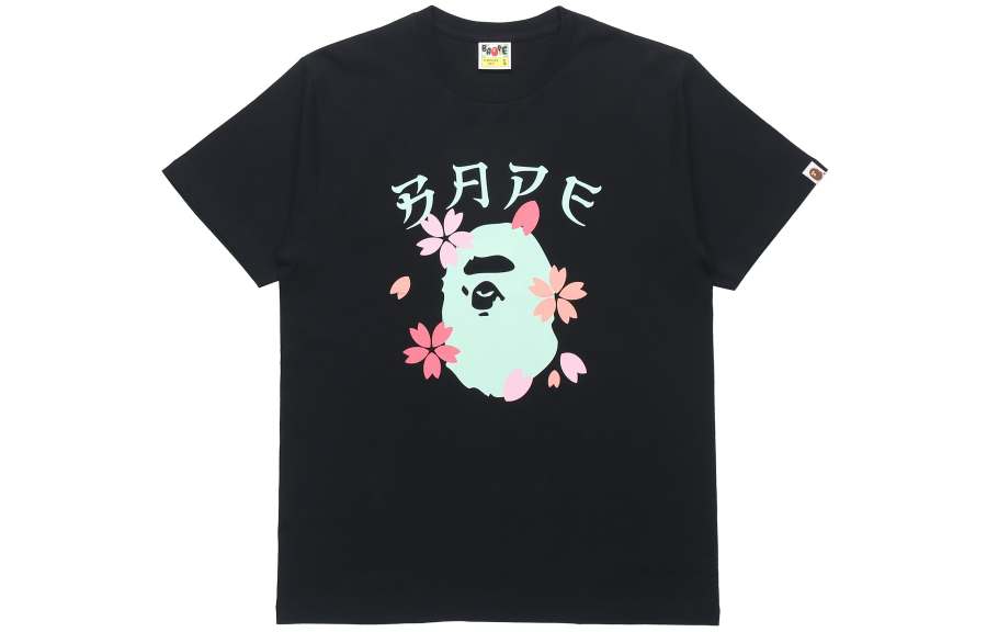A BATHING APE Head Series T Shirt Unisex Black