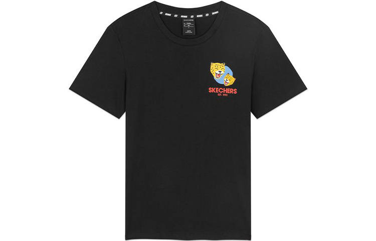 Skechers Straight Fit T Shirt Unisex Black Couple's