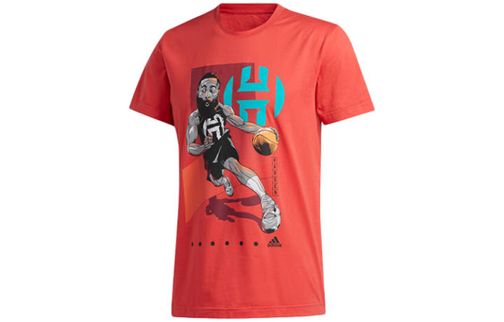 Adidas Adidas T Shirts Men's Honor Red Crew Neck Moderate Straight Fit