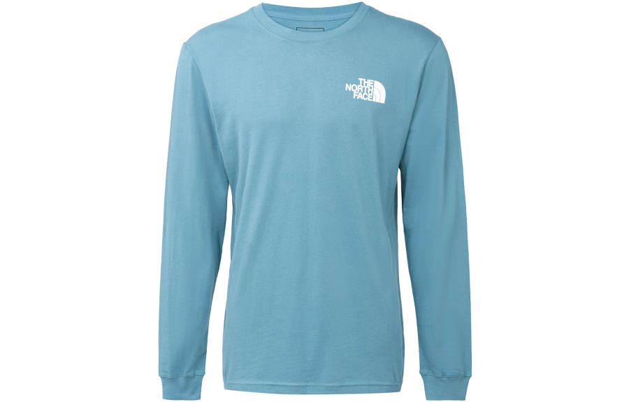 THE NORTH FACE T Shirts Men's Blue Crew Neck Moderate Straight Fit