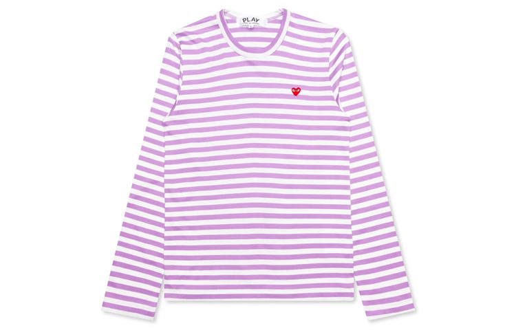 CDG Play T Shirts Men's Crew Neck Moderate Straight Fit