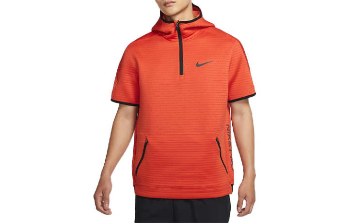 Nike Nike Sweatshirts Men's Orange Hooded Moderate Regular