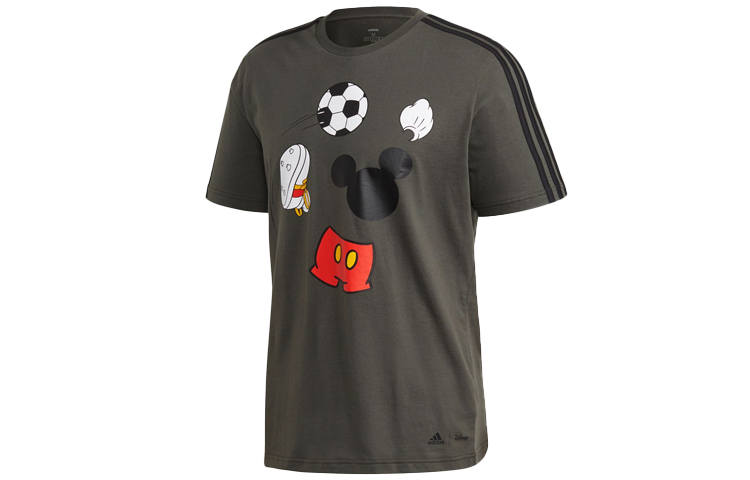 Adidas Adidas T Shirts Men's Gray Crew Neck Moderate Straight Fit