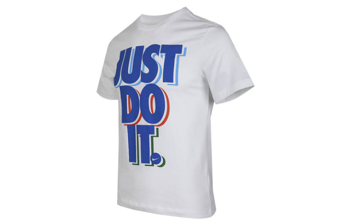 Nike Nike T Shirts Men's White Crew Neck Moderate Straight Fit