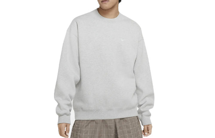 Nike Nike Sweatshirts Men's Gray Crew Neck Moderate Regular