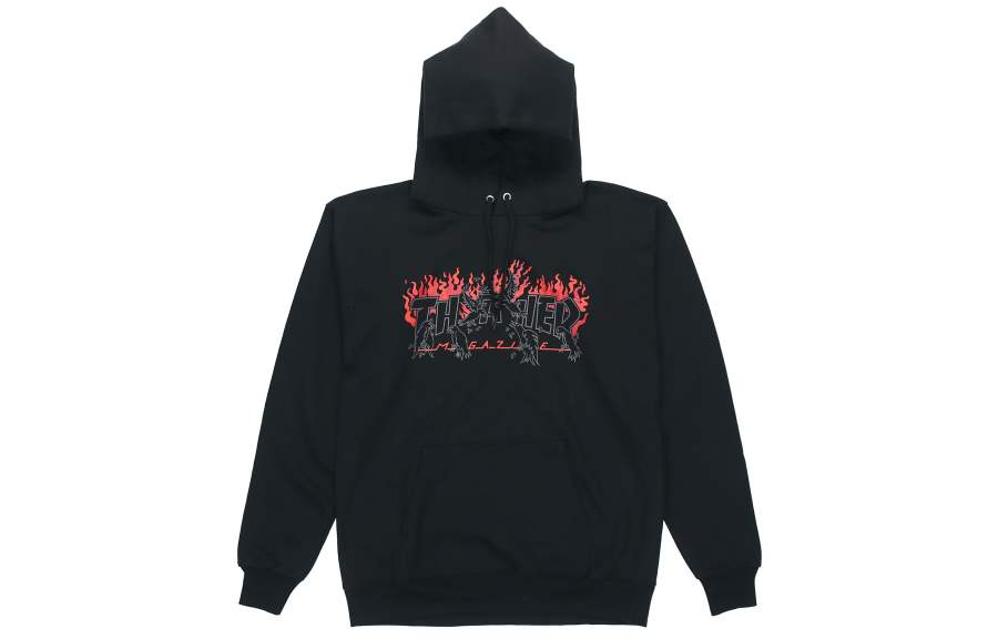 Thrasher Sweatshirts Unisex Black Hooded Moderate Heavyweight