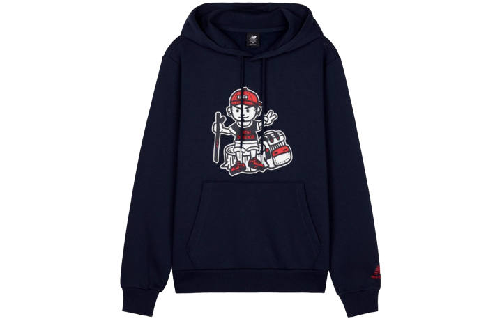 New Balance New Balance Sweatshirts Men's Navy Blue Hooded Moderate Regular
