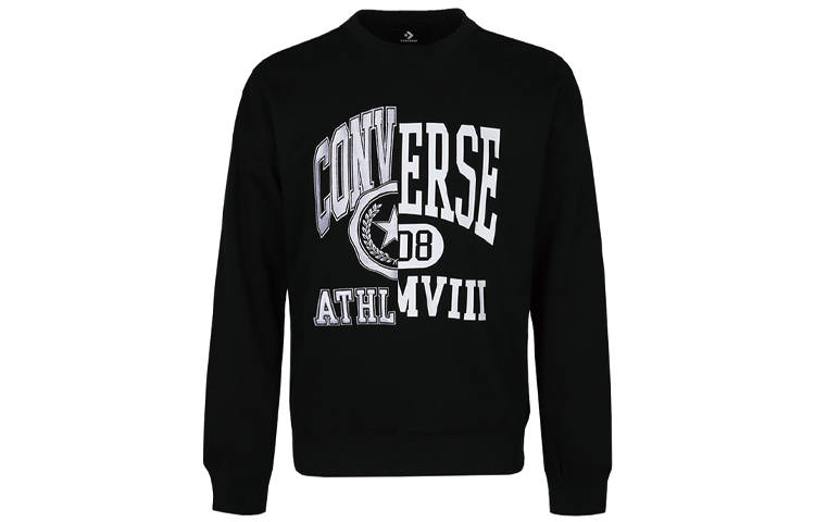 Converse Converse Sweatshirts Men's Black Crew Neck Moderate Regular