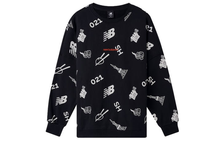 New Balance New Balance Sweatshirts Unisex Black Crew Neck Moderate Regular