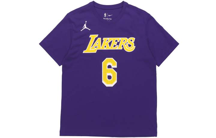 Jordan Jordan T Shirts Men's Purple Crew Neck Moderate Straight Fit
