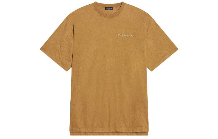 Balenciaga T Shirt, Regular Fit Men's Light Umber