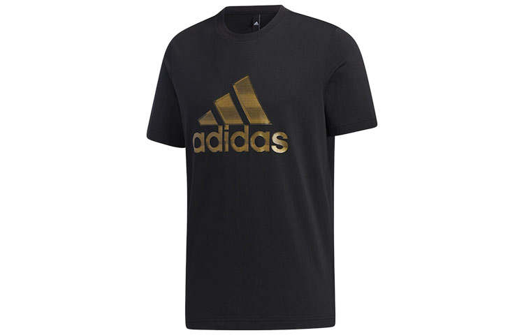 Adidas Adidas MUST HAVES T Shirts Men's Black Crew Neck Moderate Straight Fit