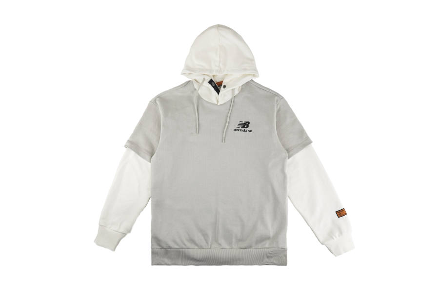New Balance New Balance Sweatshirts Unisex Light Gray Crew Neck Moderate Mock Two Piece
