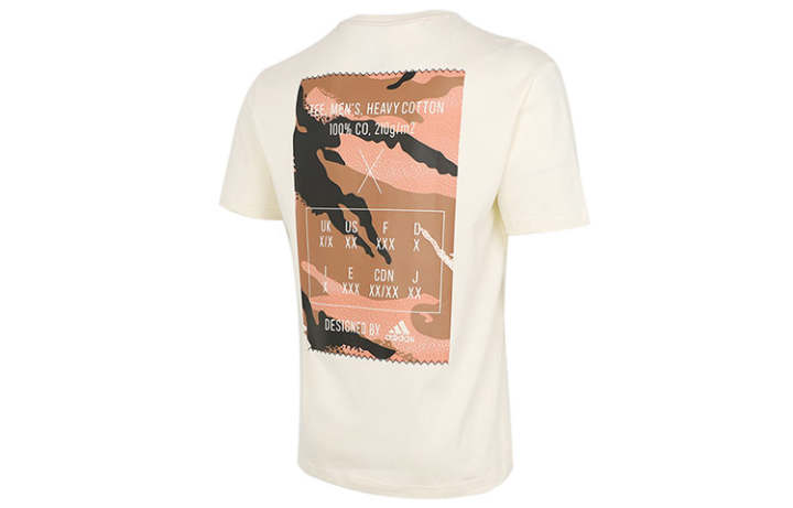 Adidas Adidas T Shirts Men's White Crew Neck Moderate Straight Fit