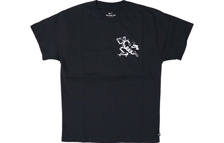 Nike Nike T Shirts Men's Black Crew Neck Moderate Straight Fit