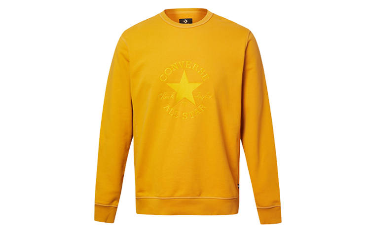 Converse Converse Sweatshirts Men's Yellow Crew Neck Moderate Regular