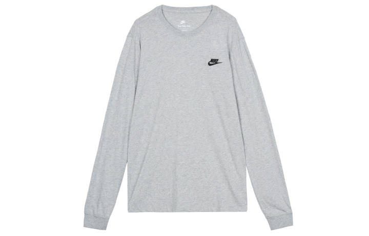 Nike Nike T Shirts Men's Gray Crew Neck Moderate Straight Fit
