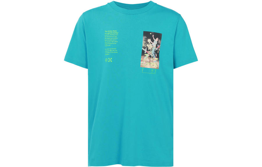 OFF-WHITE OFF WHITE Ss20 T Shirts Men's Crew Neck Moderate Straight Fit