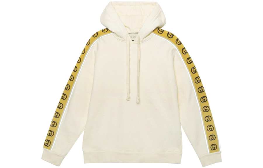GUCCI Sweatshirts Men's Ecru Hooded Non Detachable Moderate