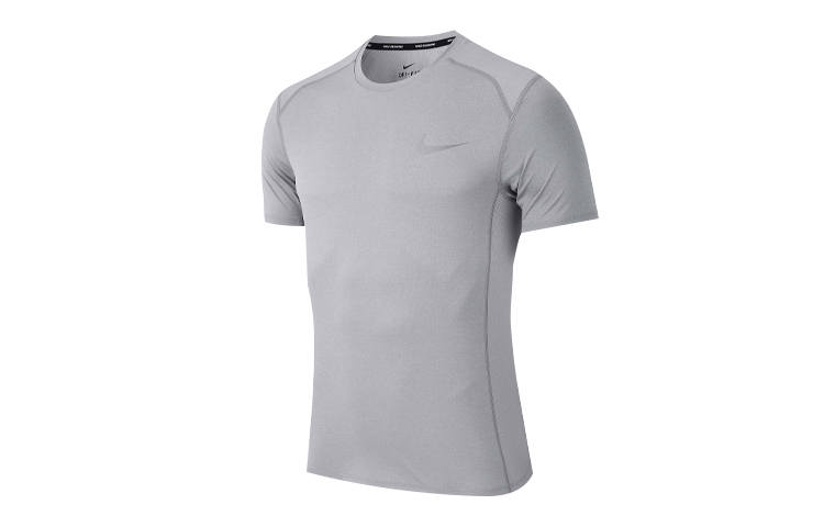 Nike Nike MILER T Shirts Men's Gray Crew Neck Moderate Straight Fit