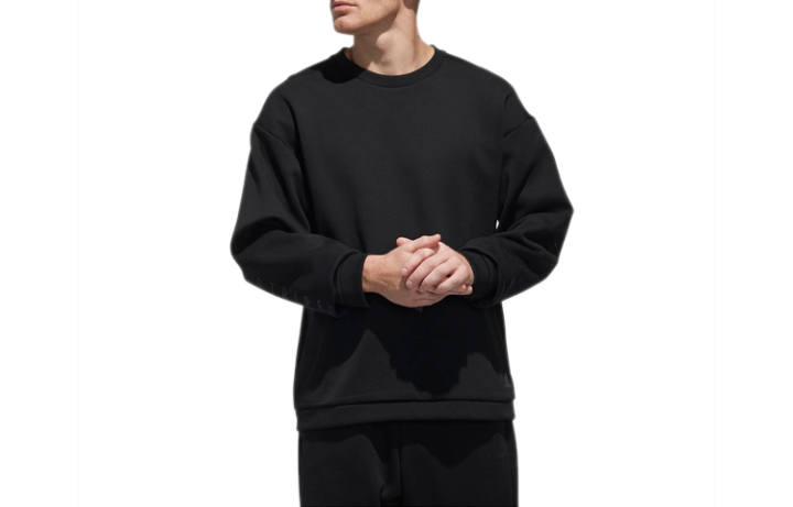 Adidas Adidas Sweatshirts Men's Black Crew Neck Moderate Regular