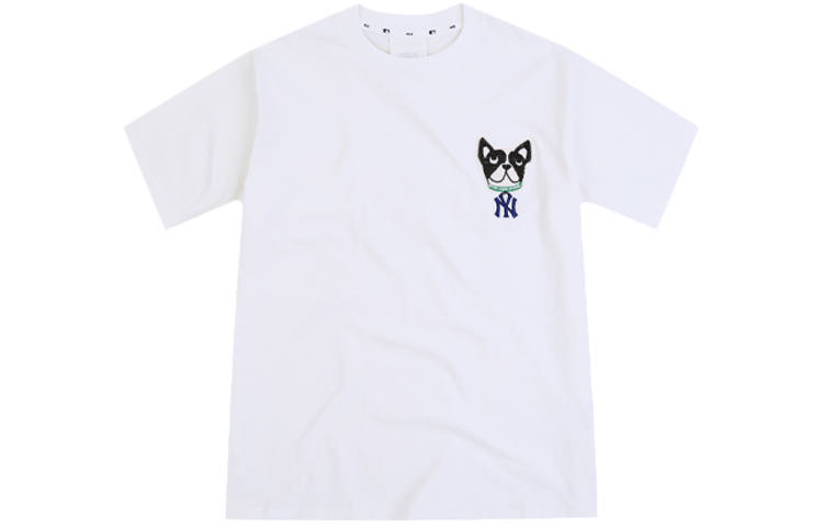 MLB New York Yankees T Shirts Unisex White Crew Neck Moderate Straight Fit