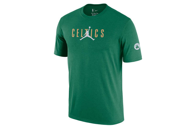 Jordan Jordan T Shirts Men's Green Crew Neck Moderate Straight Fit