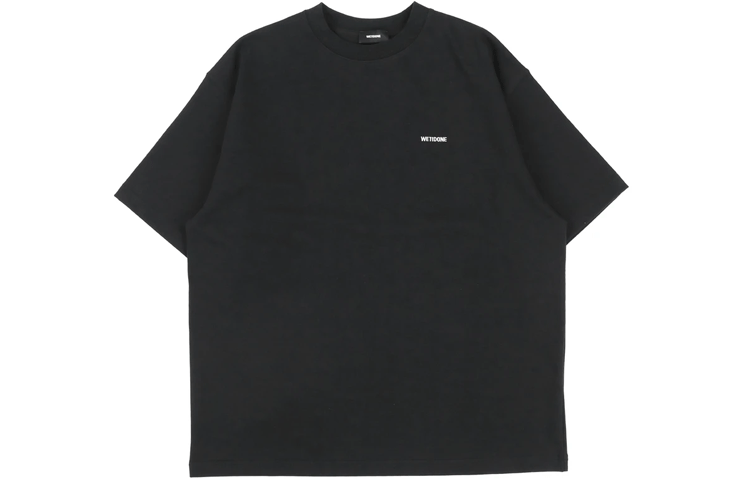 WE11DONE T Shirts Unisex Black Crew Neck Moderate Straight Fit
