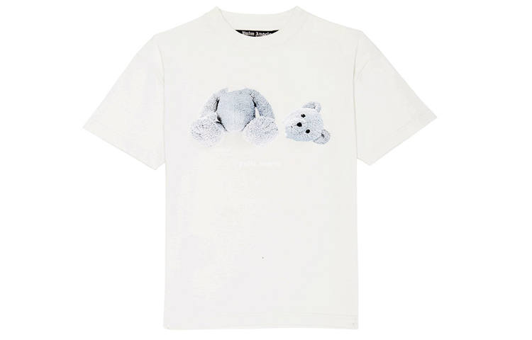 PALM ANGELS T Shirts Men's White Crew Neck Moderate Heavyweight