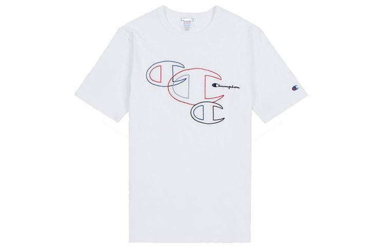 Champion T Shirt US Version Unisex White
