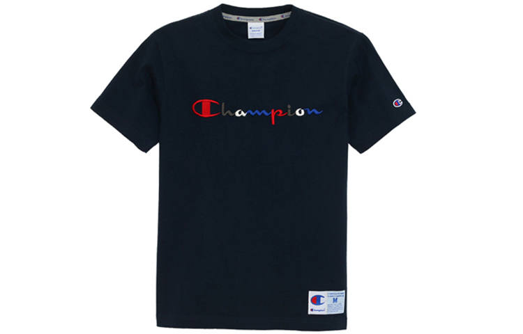 Champion T Shirt Japan Version Unisex Navy Blue