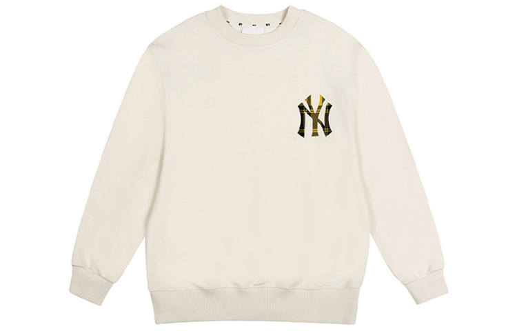 MLB MLB Base Logo Sweatshirts Unisex White Crew Neck Moderate Regular