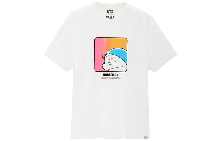 UNIQLO T Shirts Unisex White Crew Neck Moderate Straight Fit