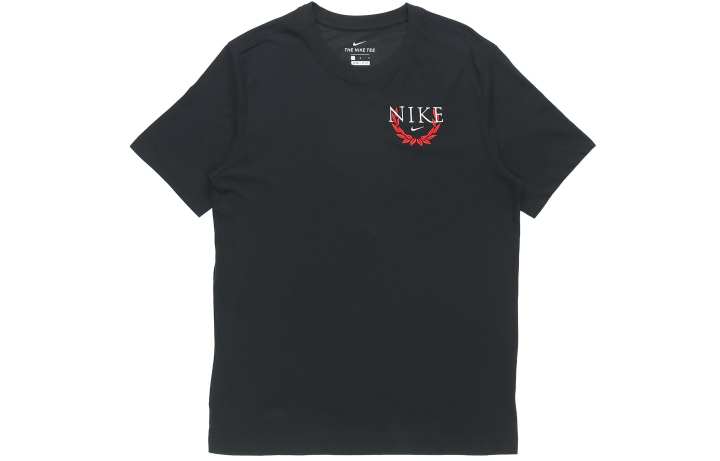 Nike Nike T Shirts Men's Black Crew Neck Moderate Straight Fit