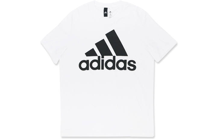 Adidas Adidas T Shirts Men's White Crew Neck Moderate Straight Fit