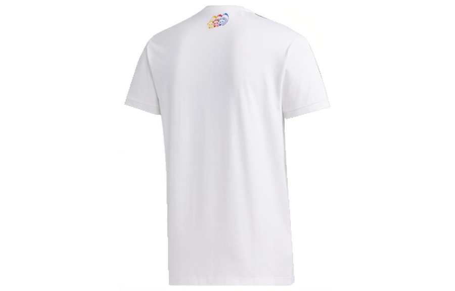Adidas Neo T Shirts Men's White Crew Neck Moderate Straight Fit