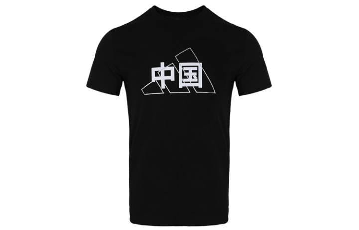 Adidas Adidas T Shirts Men's Black Crew Neck Moderate Straight Fit