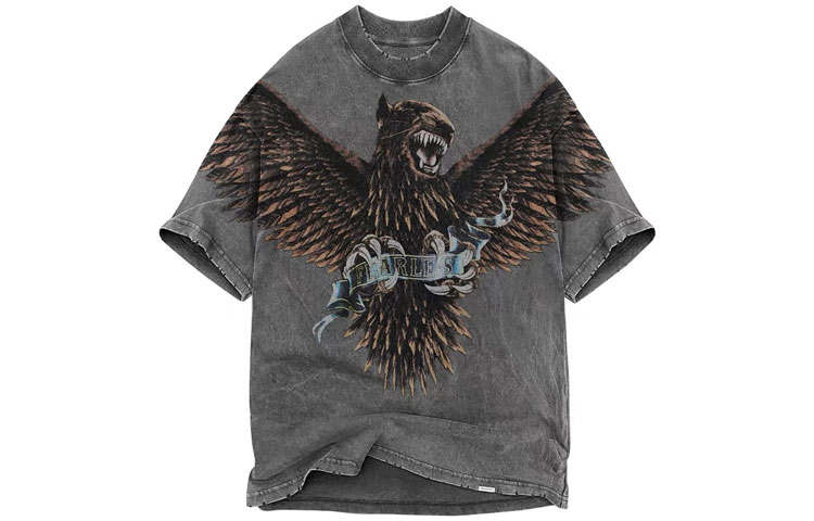 REPRESENT REPRESENT T Shirts Men's Dark Gray Crew Neck Moderate Heavyweight