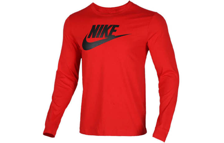 Nike Nike T Shirts Men's Red Crew Neck Moderate Straight Fit