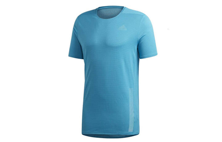 Adidas Adidas T Shirts Men's Teal Crew Neck Moderate Straight Fit