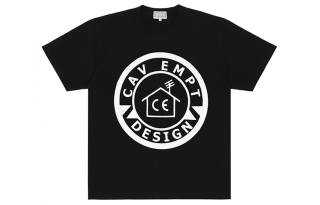 Cav Empt T Shirts Unisex Black Crew Neck Moderate Straight Fit