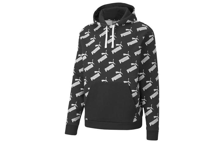 PUMA Sweatshirts Men's Black Hooded Moderate Regular