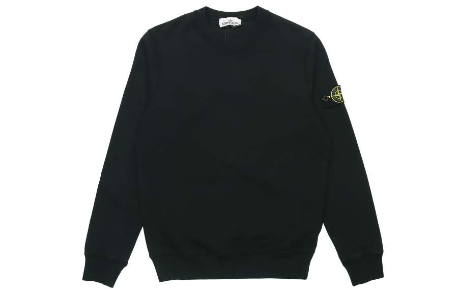 STONE ISLAND Cotton Round-Neck Sweatshir Men’s Black